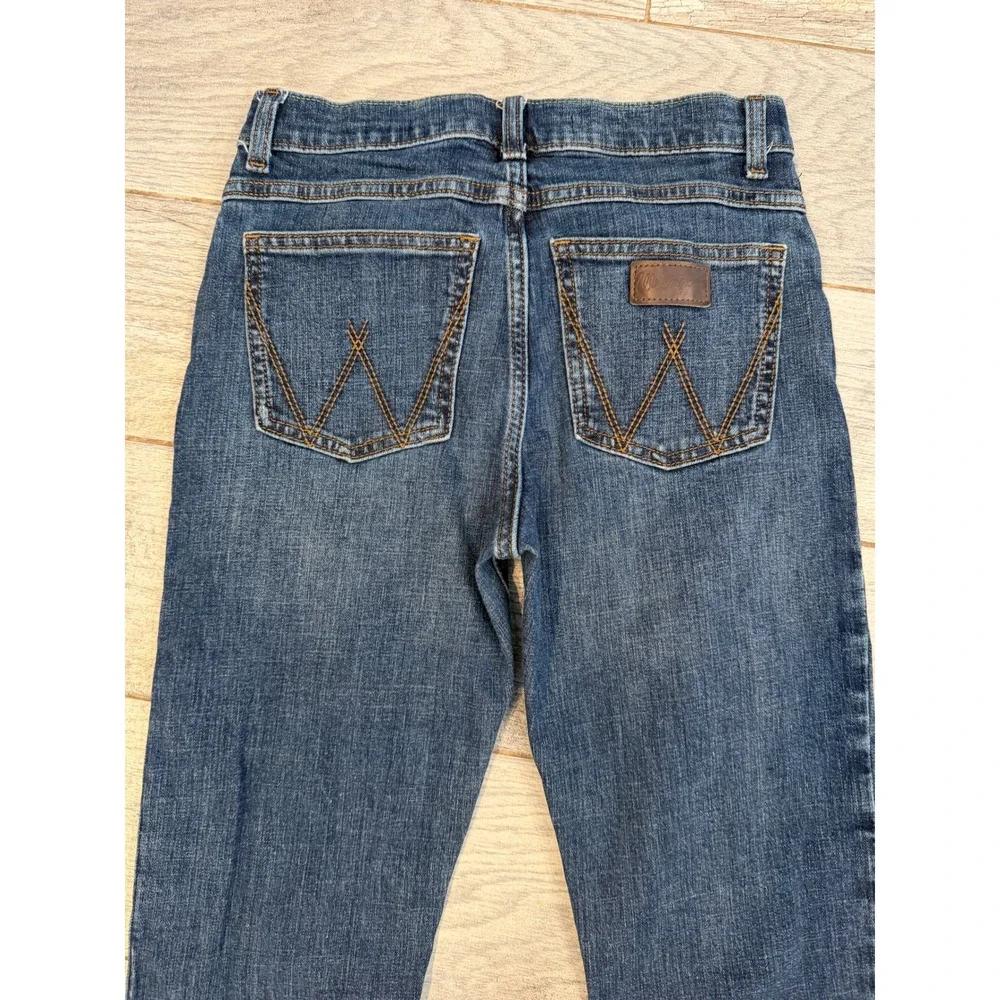 Wrangler Retro Slim Straight Jeans 14 Adjustable Boys Denim Western 1088BWZBZ